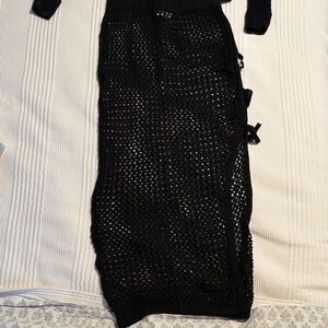 Beach Riot Black Knit skirt/long sleeve set